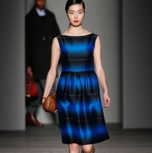 Style Worn on Runway Black and Blue Gradient Dress